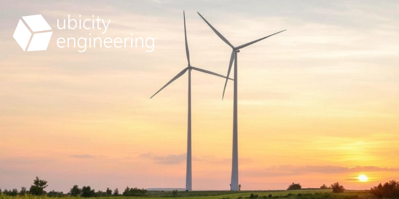 solar energy in nature, plus cubic logo of ubicity